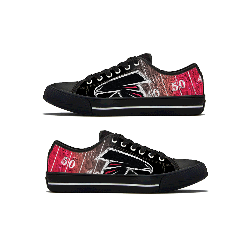 Men's Atlanta Falcons Low Top Canvas Sneakers 003